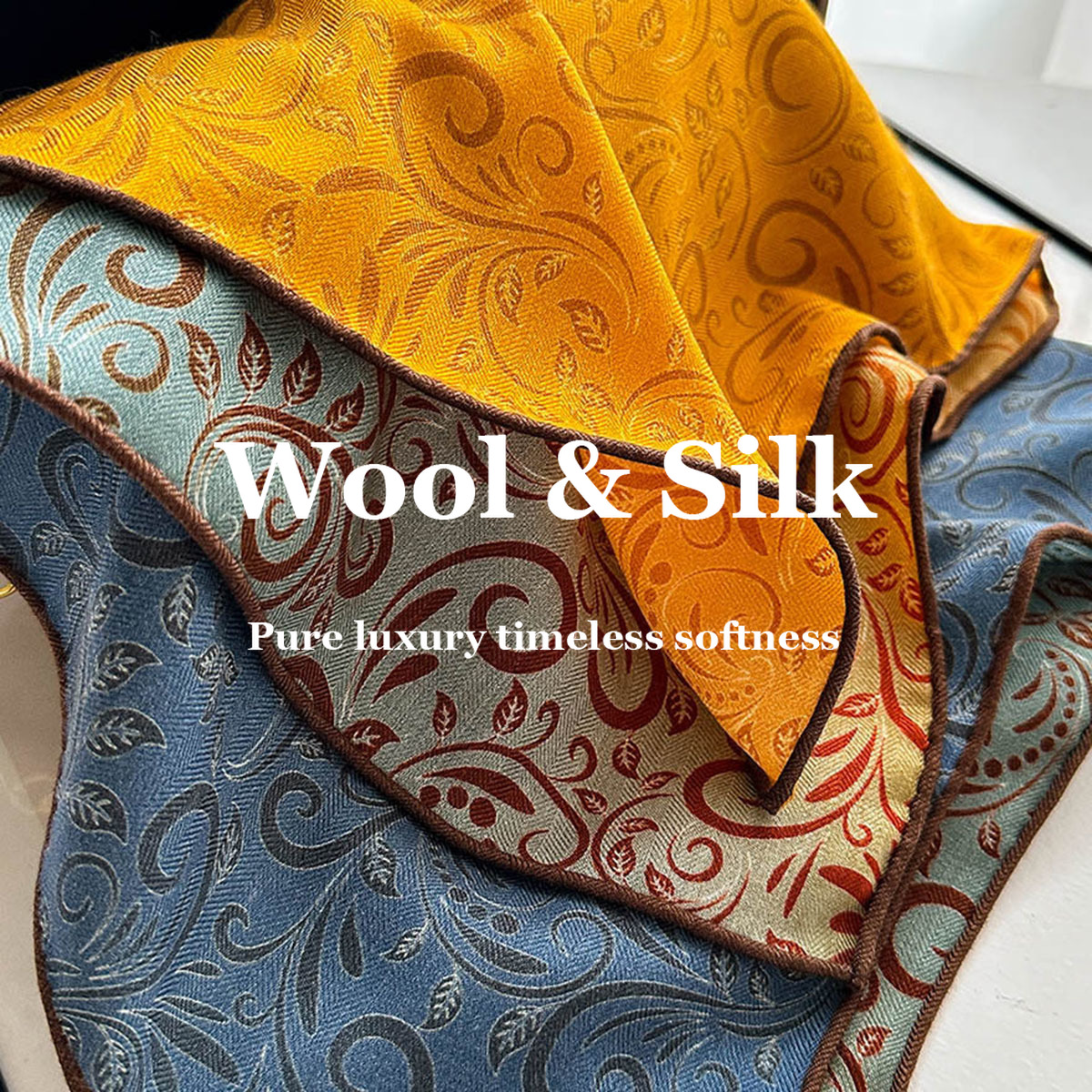 Discount Luxury Bags - 82% Wool 18% Real Silk Scarf