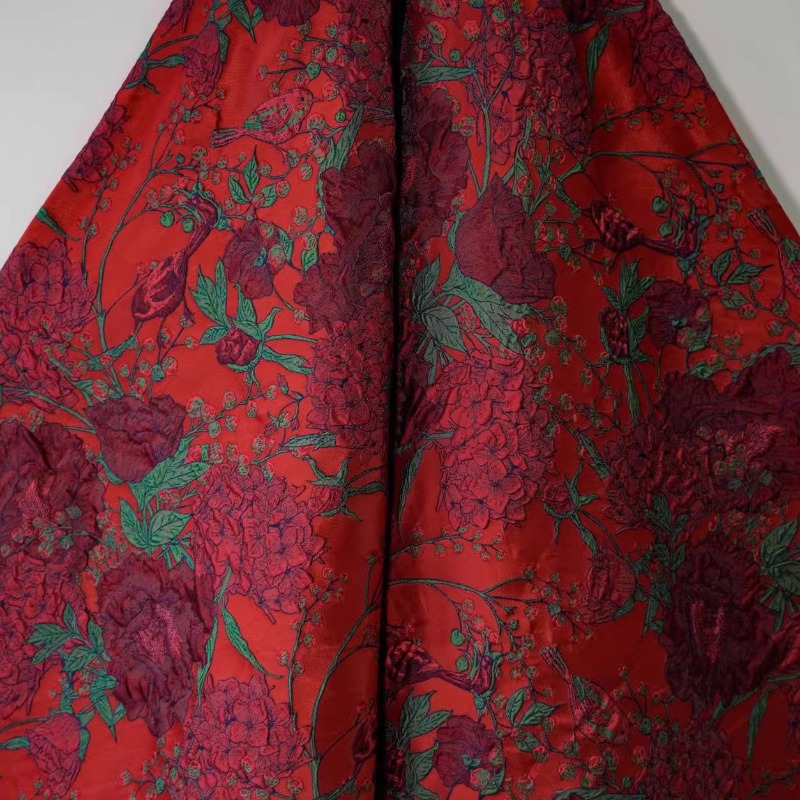 Luxury Bags From China - Red Magpie Branch Chinese Jacquard Embossed
