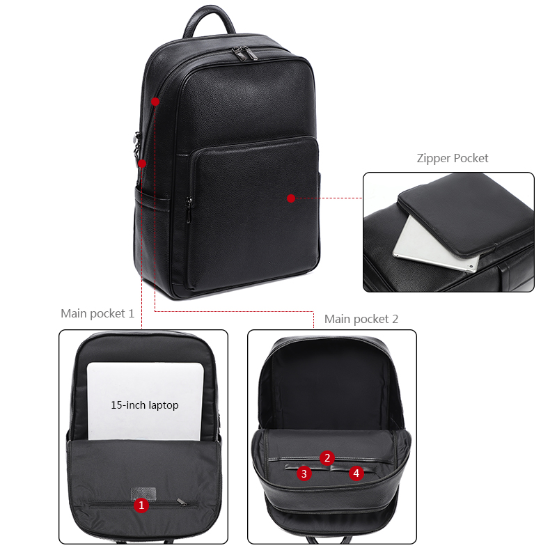 100% Cow Genuine Leather Men B - Luxury Bags That Fit Laptop recensie en prijs