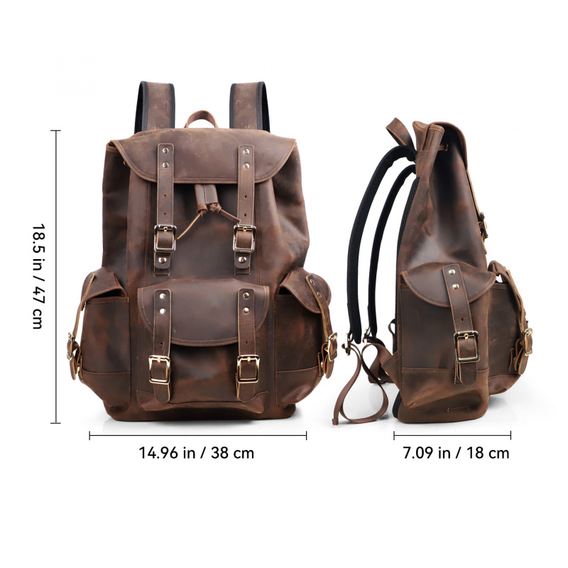 New Arrivals Leather Backpack  - Luxury Zipper Bags recensie en prijs