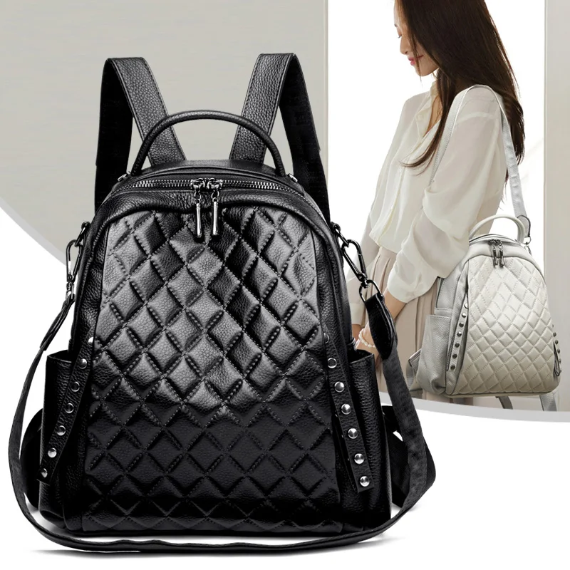 Genuine Leather Rucksack Women - Luxury Zipper Bags recensie en prijs