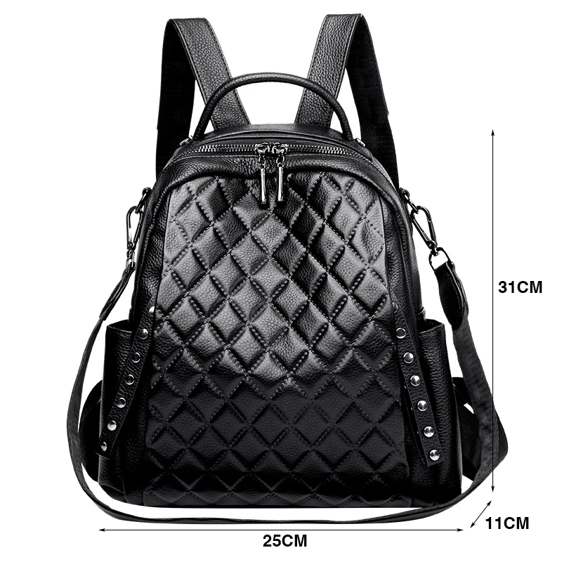 Genuine Leather Rucksack Women - Luxury Zipper Bags recensie en prijs