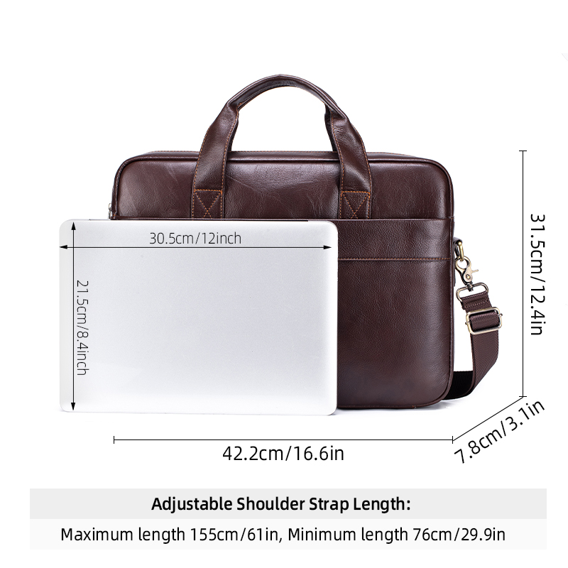 Genuine Leather Men's Briefcas - Luxury Bags That Fit Laptop recensie en prijs