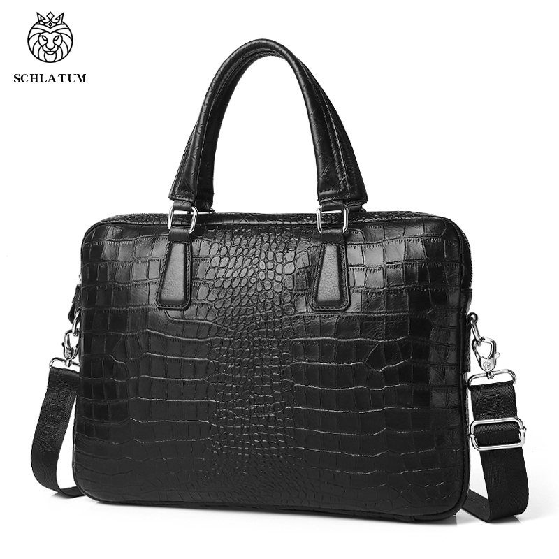 SCHLATUM Genuine Leather Croco - Luxury Bags That Fit Laptop recensie en prijs