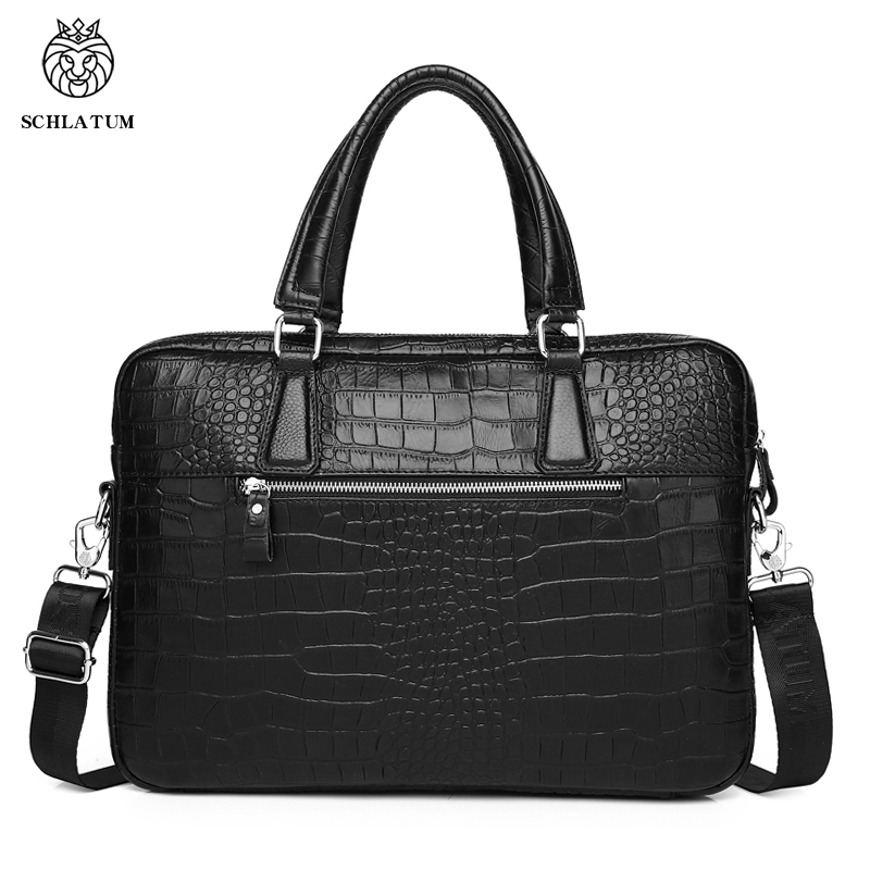 SCHLATUM Genuine Leather Croco - Luxury Bags That Fit Laptop recensie en prijs