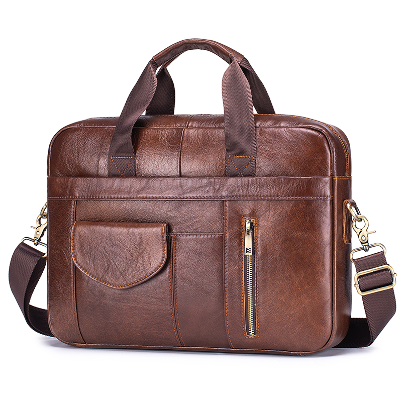 Vintage Men's Genuine Leather  - Luxury Bags That Fit Laptop recensie en prijs