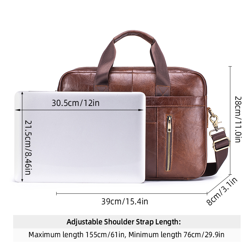 Vintage Men's Genuine Leather  - Luxury Bags That Fit Laptop recensie en prijs
