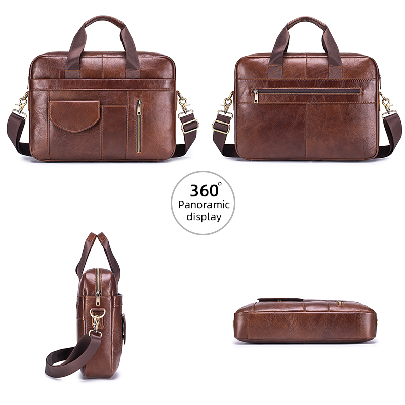 Vintage Men's Genuine Leather  - Luxury Bags That Fit Laptop recensie en prijs