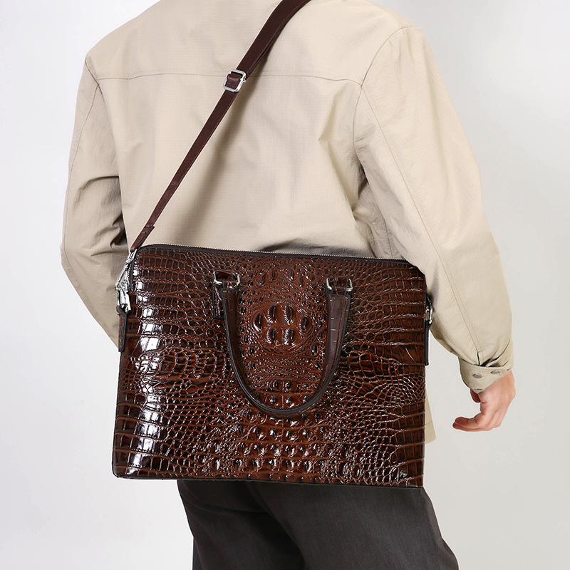 New Crocodile Grain Laptop Bag - Luxury Bags That Fit Laptop recensie en prijs