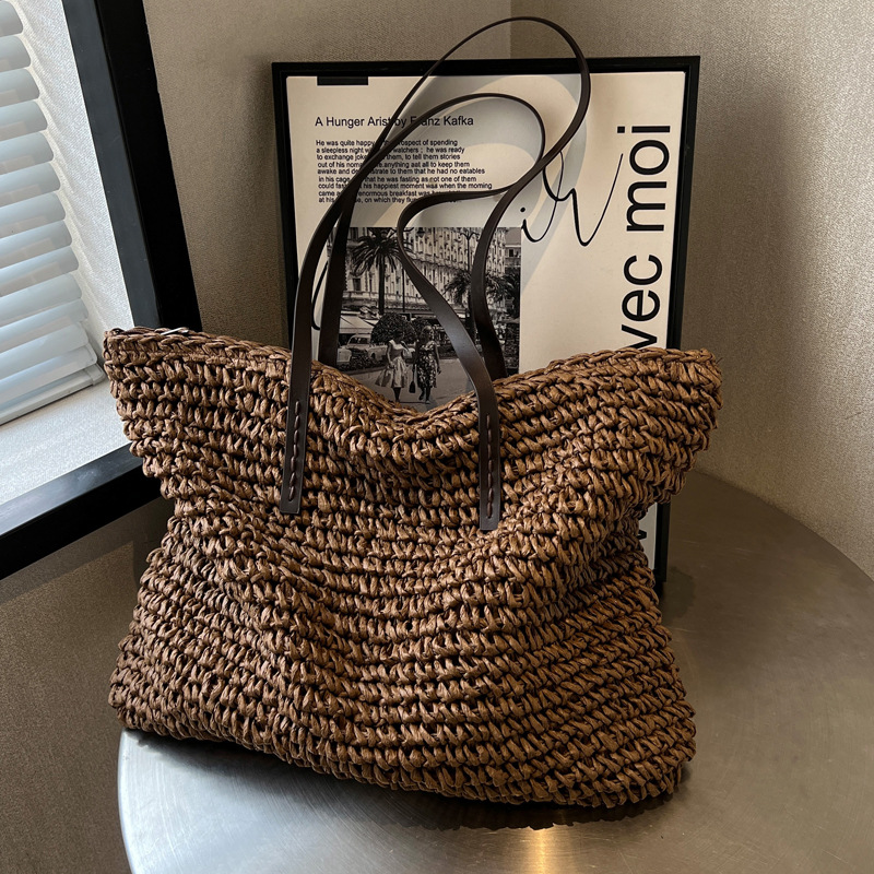Straw Woven Tote Bags Casual L - Luxury Bags Shopping recensie en prijs