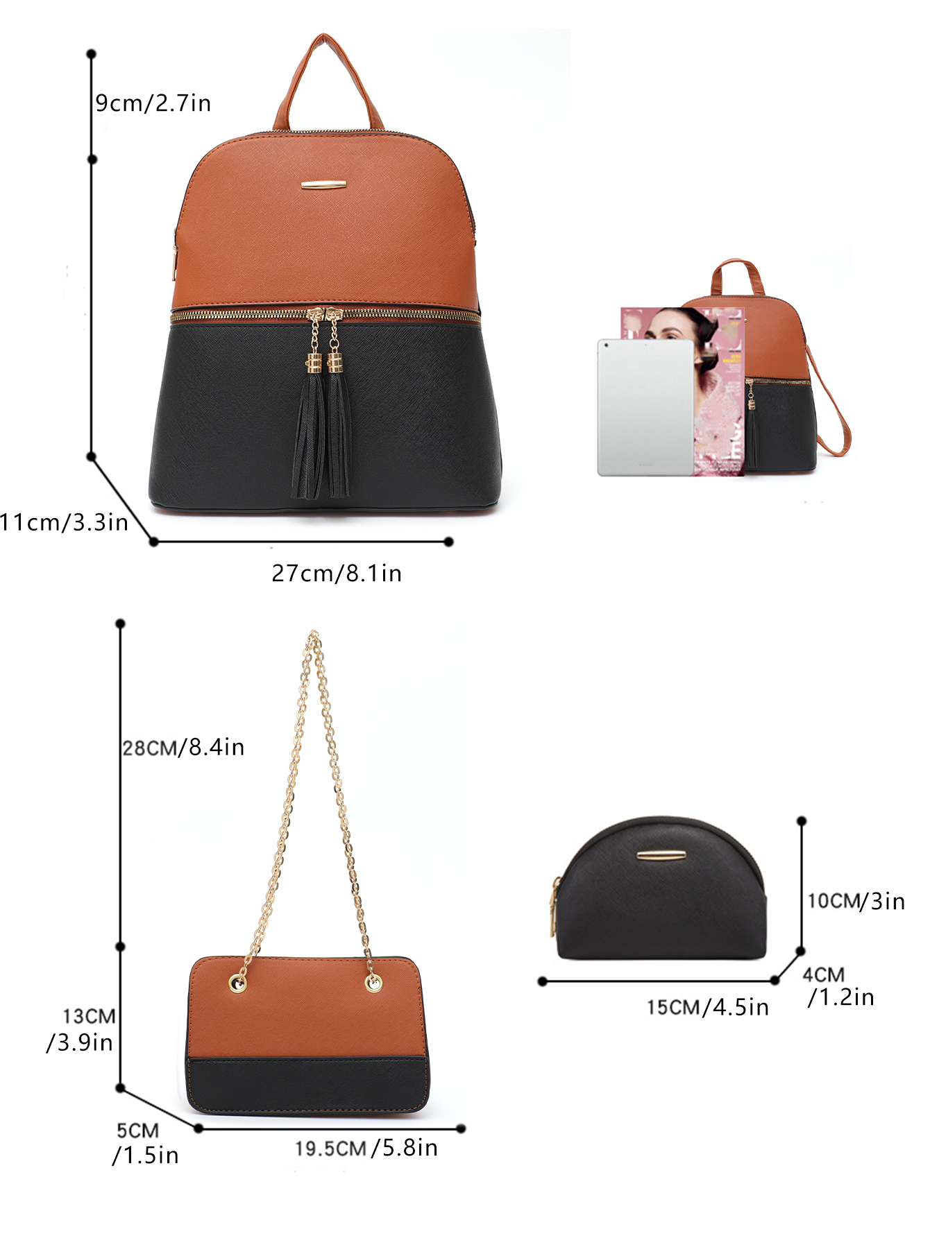 4 PCS Bags Set Women's Fashion - Luxury Zipper Bags recensie en prijs